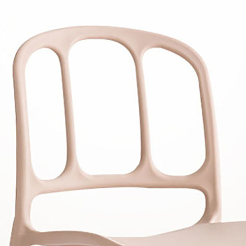 Scandinavian Armless Stacking Dining Chair Open Back Side Chair