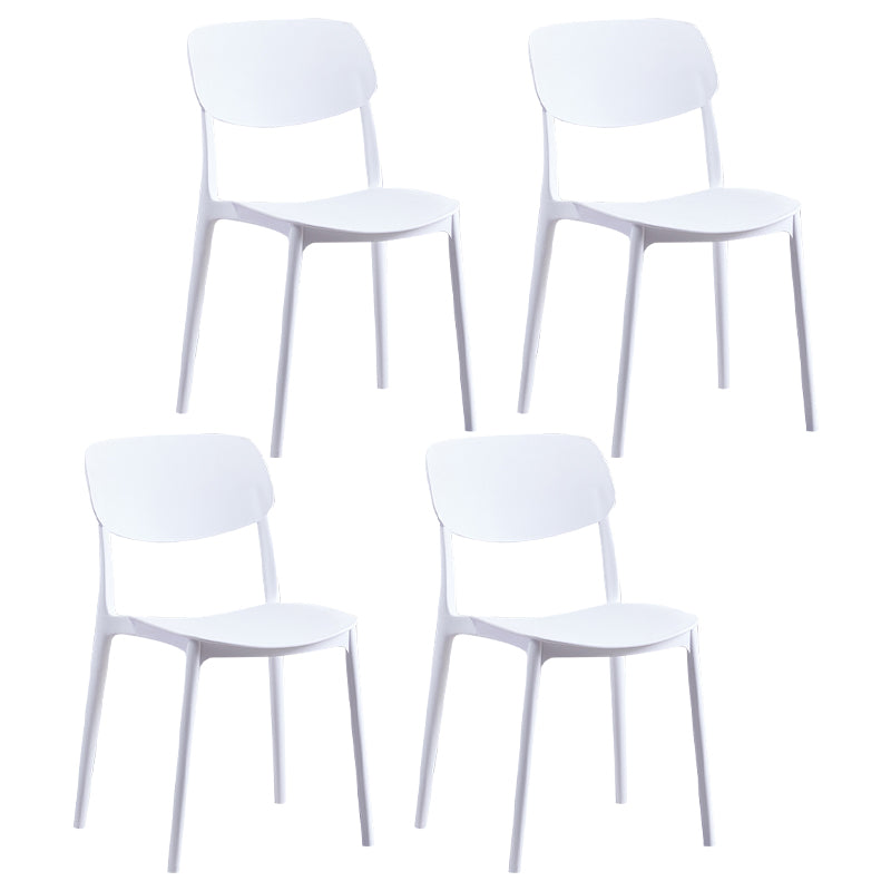 Plastic Scandinavian Dining Kitchen Room Chair Open Back Side Chair