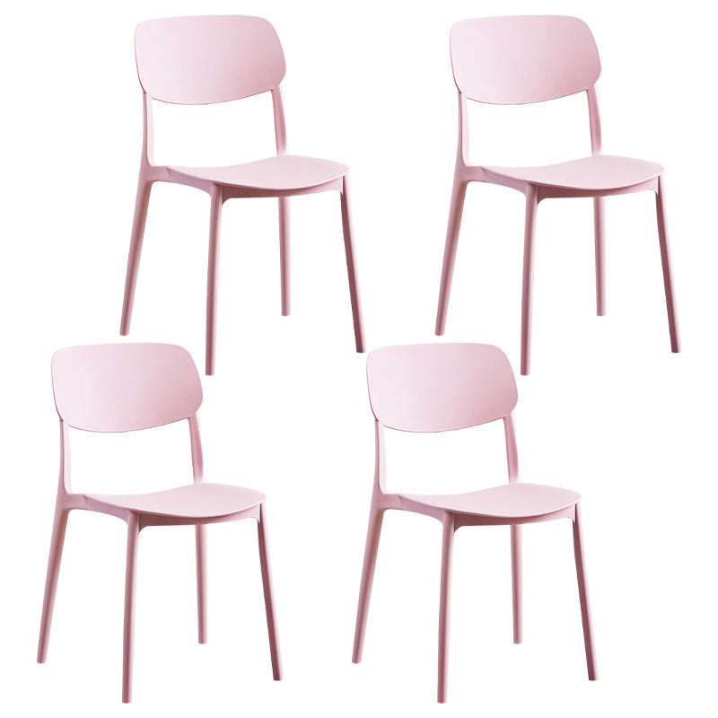 Plastic Scandinavian Dining Kitchen Room Chair Open Back Side Chair