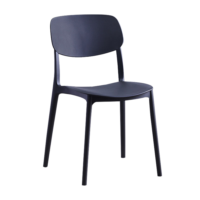 Plastic Scandinavian Dining Kitchen Room Chair Open Back Side Chair