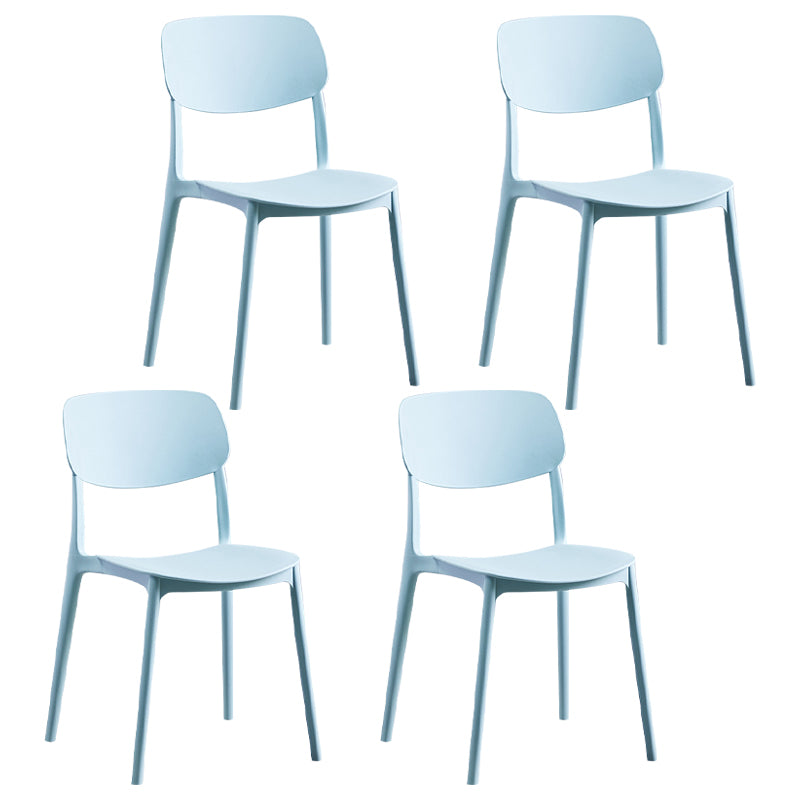 Plastic Scandinavian Dining Kitchen Room Chair Open Back Side Chair