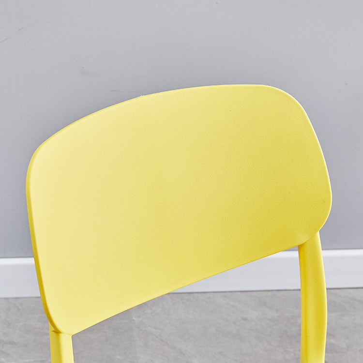 Plastic Scandinavian Dining Kitchen Room Chair Open Back Side Chair