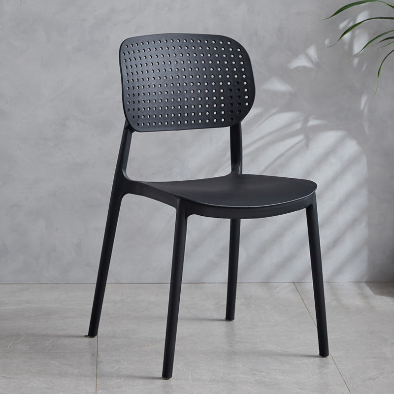 Contemporary Stackable Chair Plastic Open Back Kitchen Armless Chair