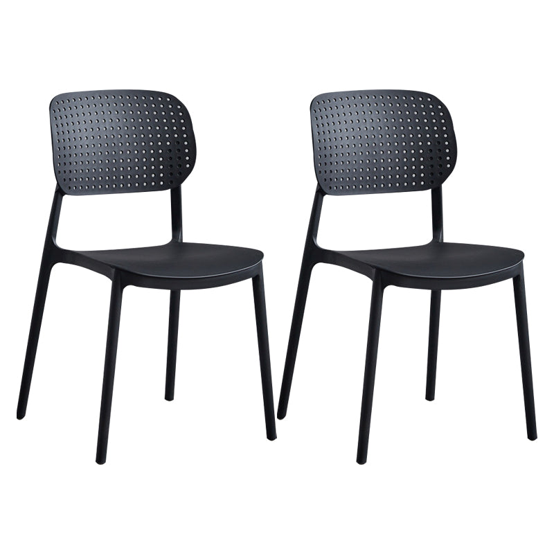 Contemporary Stackable Chair Plastic Open Back Kitchen Armless Chair