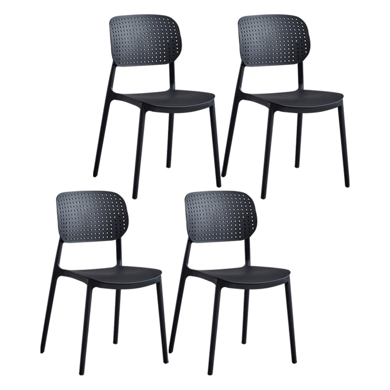 Contemporary Stackable Chair Plastic Open Back Kitchen Armless Chair