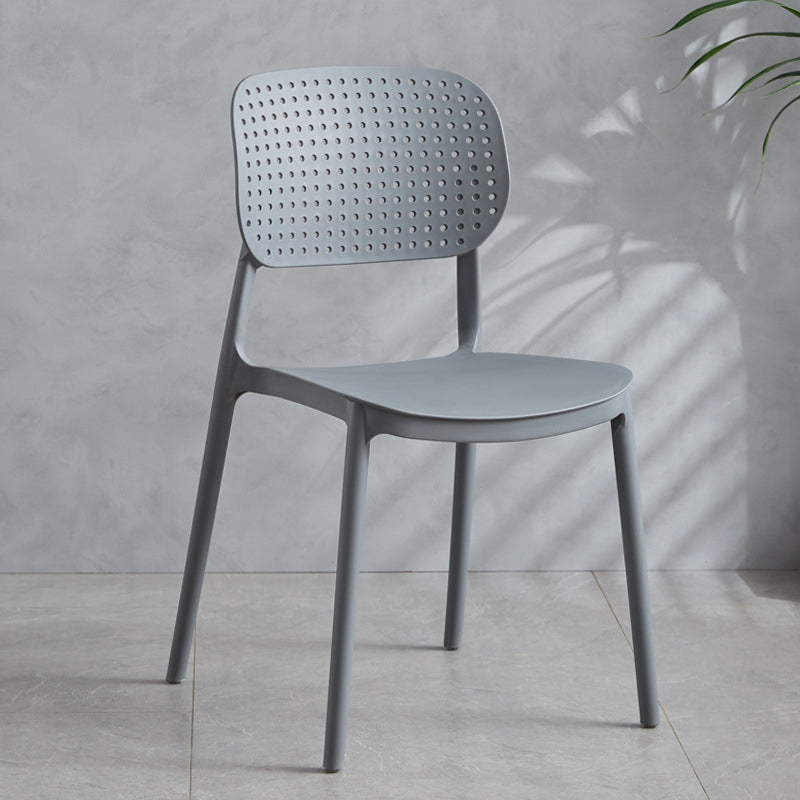 Contemporary Stackable Chair Plastic Open Back Kitchen Armless Chair