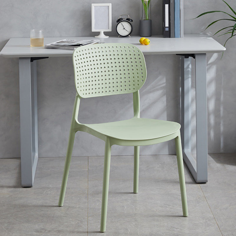 Contemporary Stackable Chair Plastic Open Back Kitchen Armless Chair