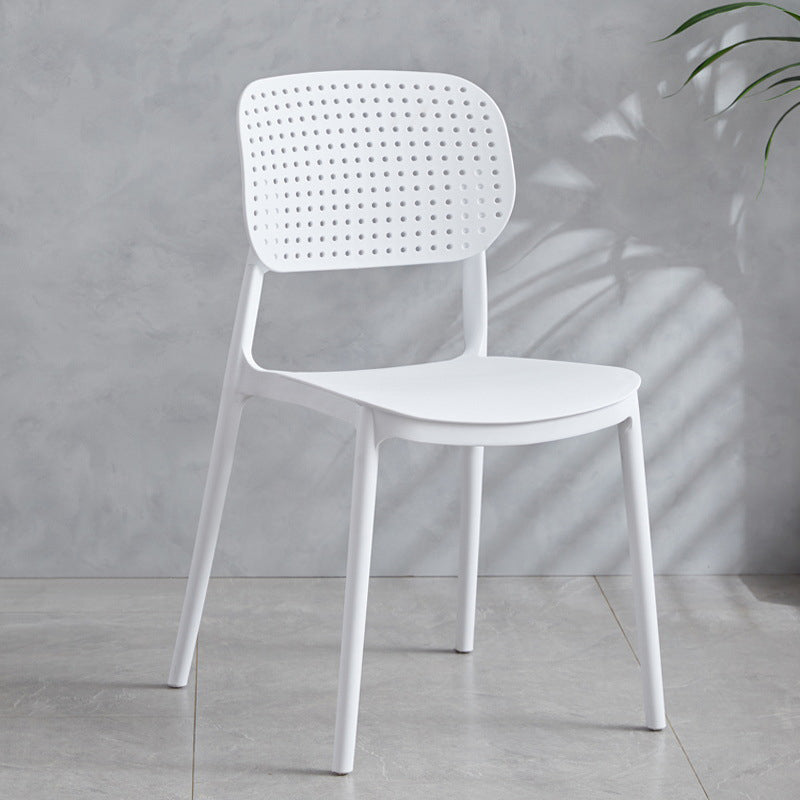 Contemporary Stackable Chair Plastic Open Back Kitchen Armless Chair