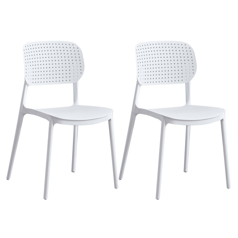 Contemporary Stackable Chair Plastic Open Back Kitchen Armless Chair