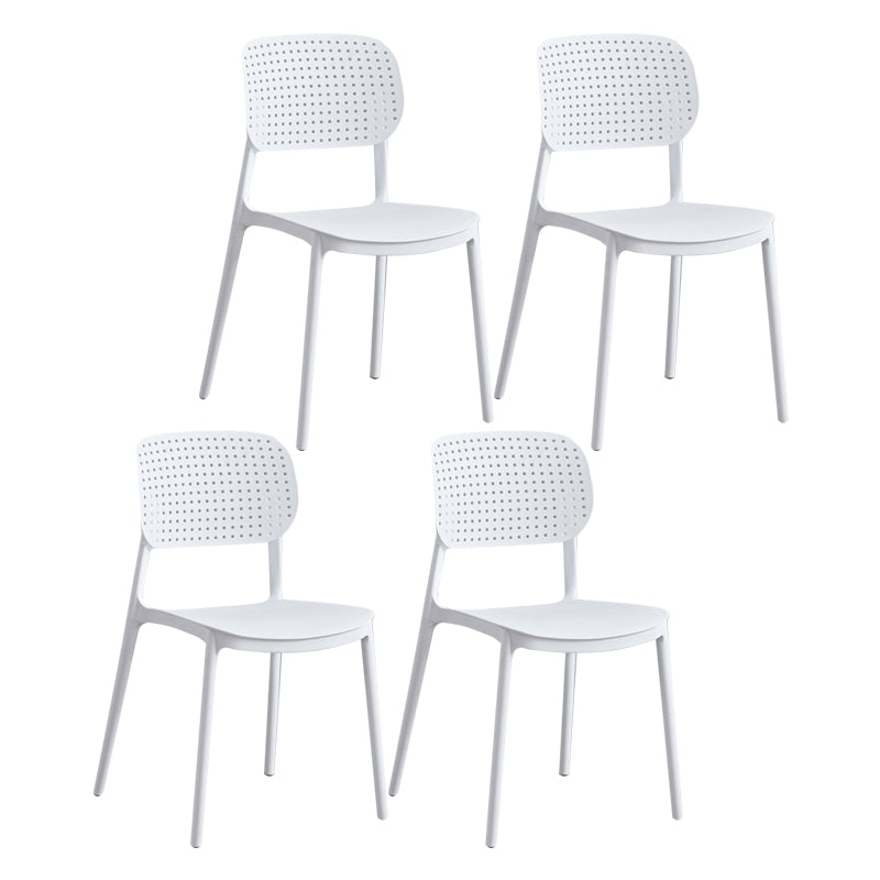 Contemporary Stackable Chair Plastic Open Back Kitchen Armless Chair