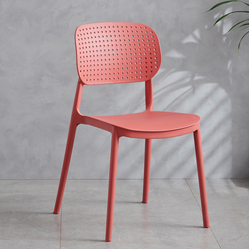 Contemporary Stackable Chair Plastic Open Back Kitchen Armless Chair