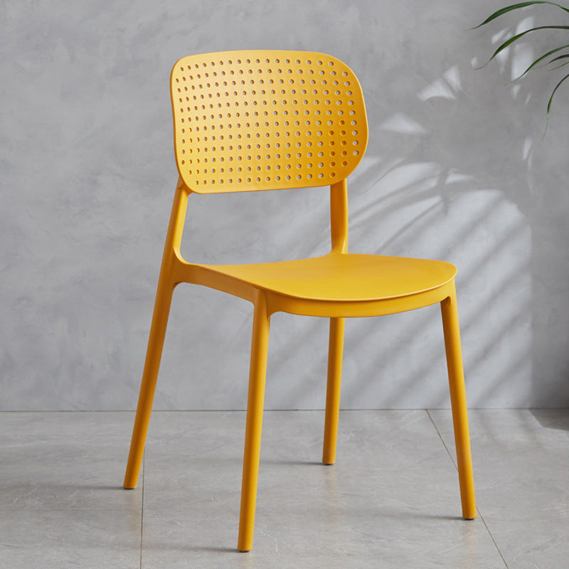 Contemporary Stackable Chair Plastic Open Back Kitchen Armless Chair