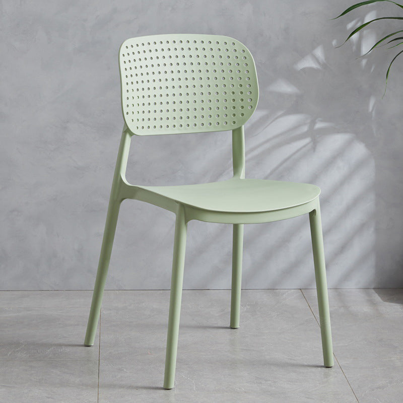 Contemporary Stackable Chair Plastic Open Back Kitchen Armless Chair