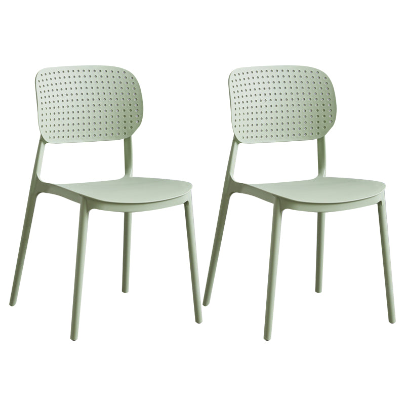 Contemporary Stackable Chair Plastic Open Back Kitchen Armless Chair