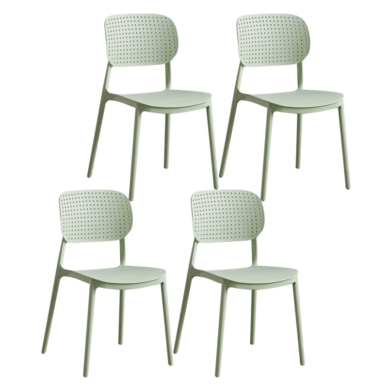 Contemporary Stackable Chair Plastic Open Back Kitchen Armless Chair