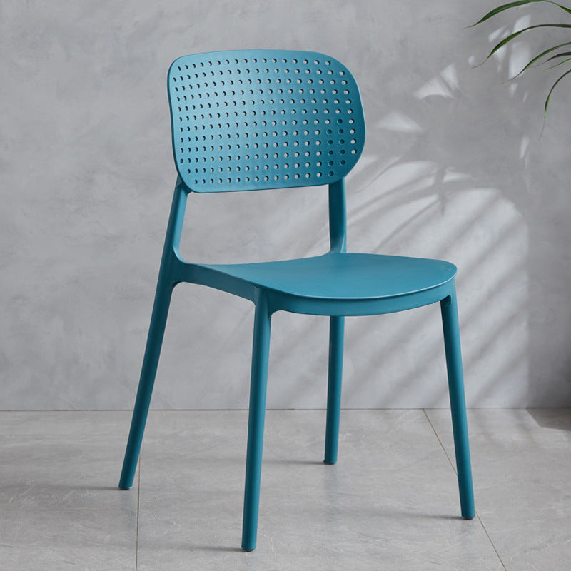 Contemporary Stackable Chair Plastic Open Back Kitchen Armless Chair