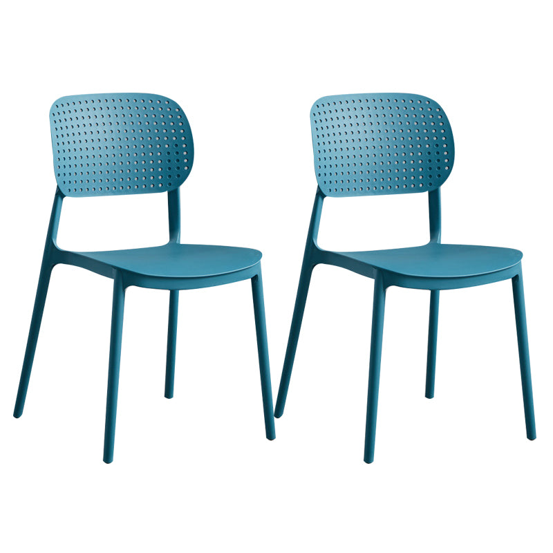 Contemporary Stackable Chair Plastic Open Back Kitchen Armless Chair