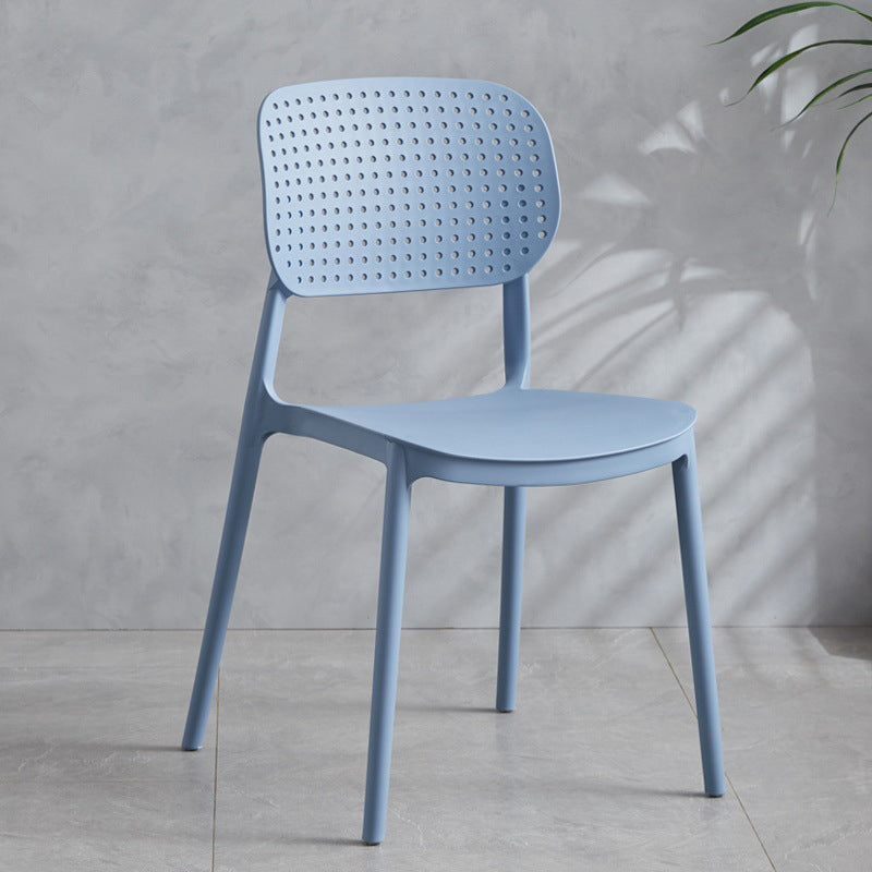 Contemporary Stackable Chair Plastic Open Back Kitchen Armless Chair