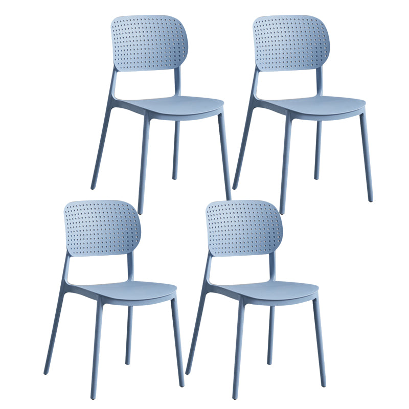 Contemporary Stackable Chair Plastic Open Back Kitchen Armless Chair