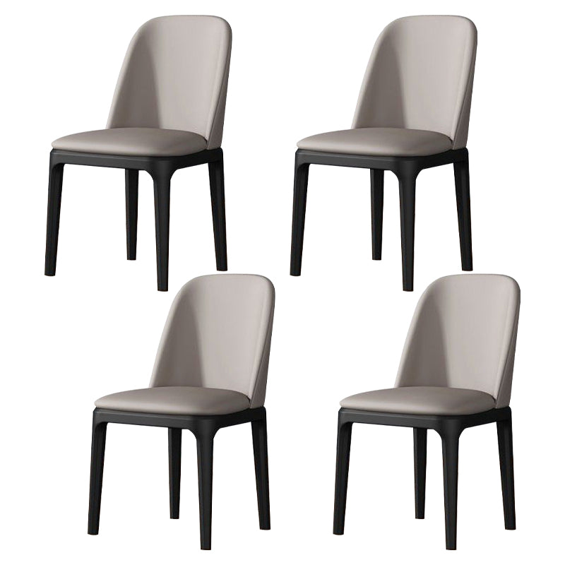 Modern Metal Indoor-Outdoor Side Chair Matte Finish Solid Back Chair