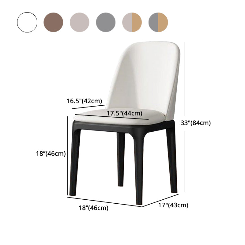 Modern Metal Indoor-Outdoor Side Chair Matte Finish Solid Back Chair