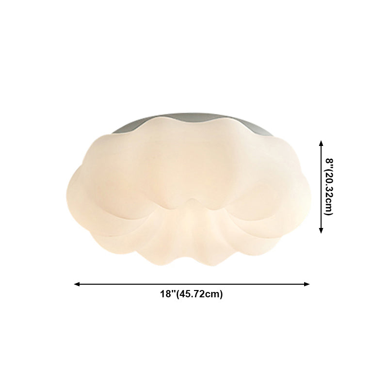 Witte LED -spoelbevelverlichtingswolkvorm Moderne doorspoeling gemonteerde plafondlampen