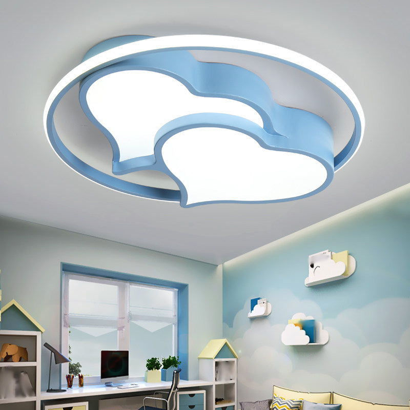 Modern Style Ceiling Light Macaron Linear Flush Mount Light Fixture for Bedroom