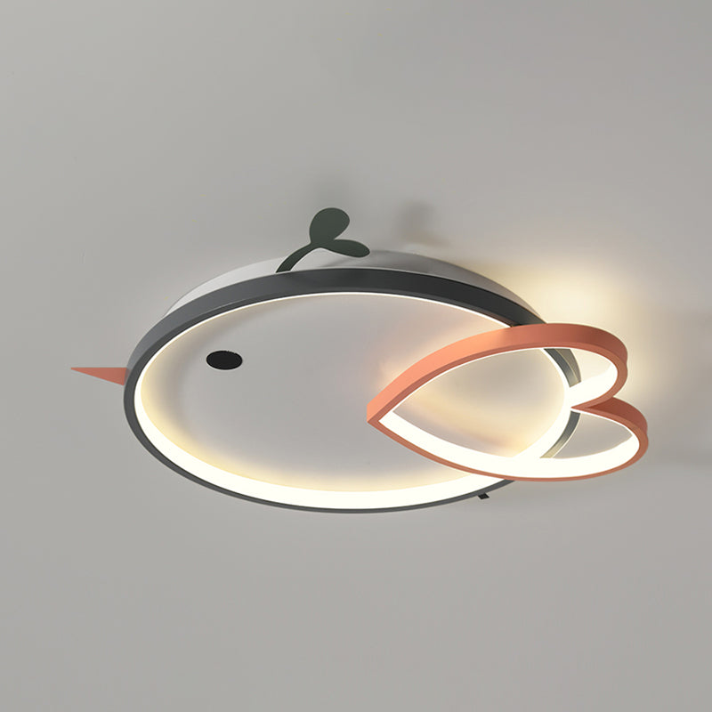 Métal Unique Shade Flush plafonnier Light Kid Style 2 Lumières Flush Mount Fixture