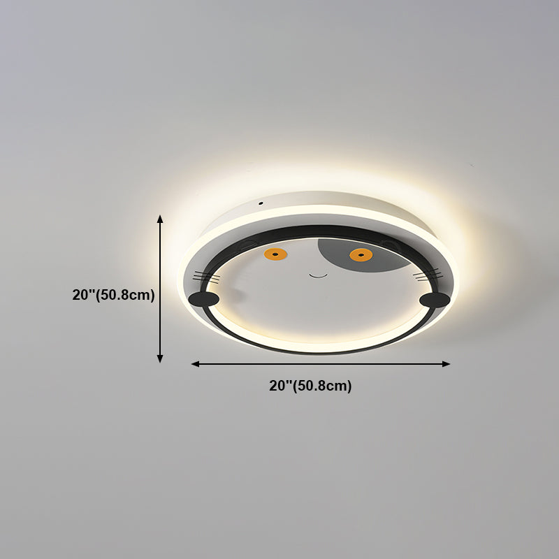 Metallo unica sfumatura a fiuto leggero stile per bambini 2 luci a filo cornice