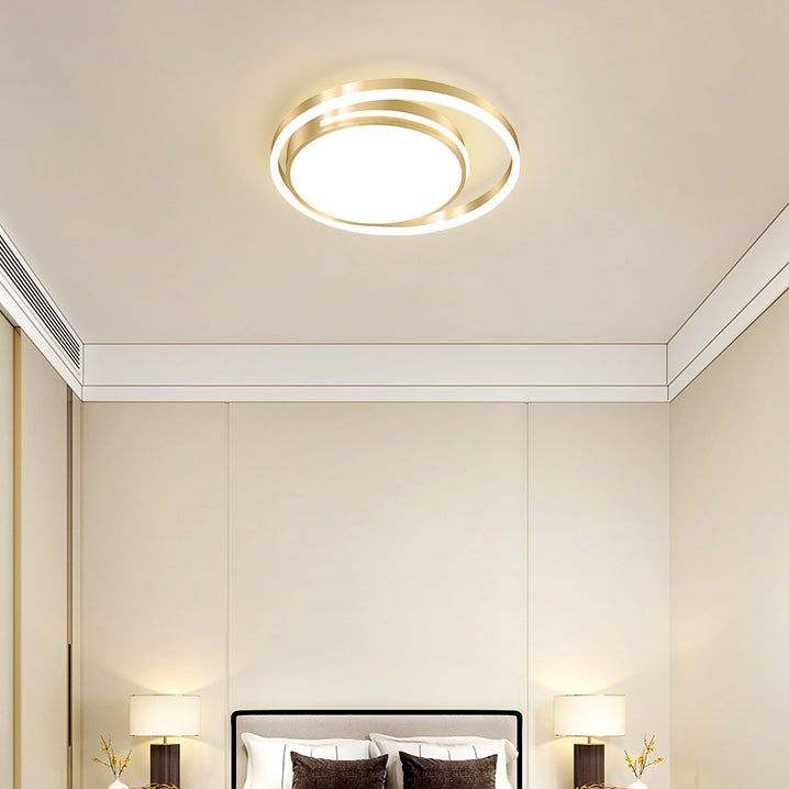 LED Flush Mounted Ceiling Lights Ring Contemporary Lighting Fixture for Bedroom