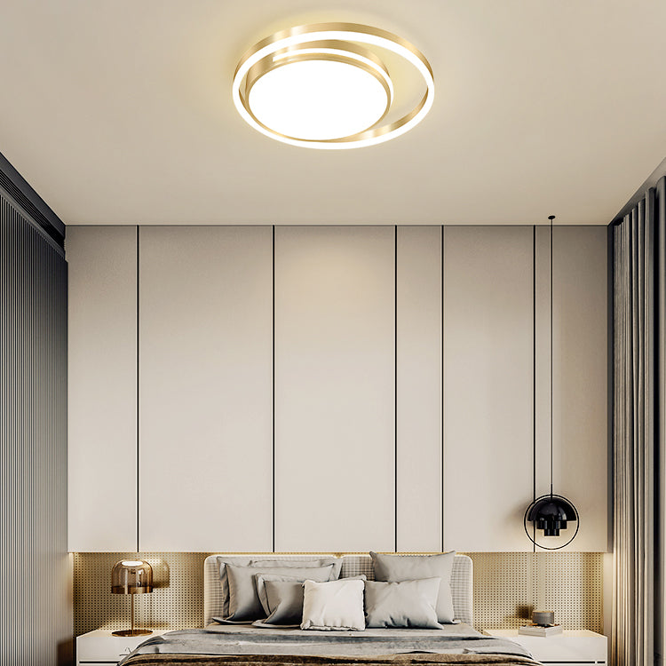 LED Flush Mounted Ceiling Lights Ring Contemporary Lighting Fixture for Bedroom