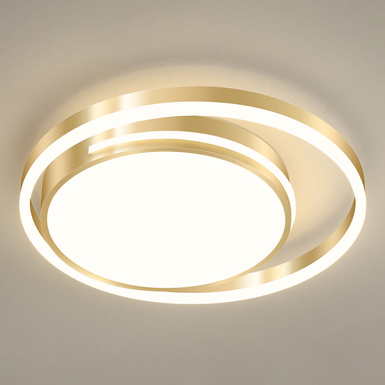 LED Flush Mounted Ceiling Lights Ring Contemporary Lighting Fixture for Bedroom