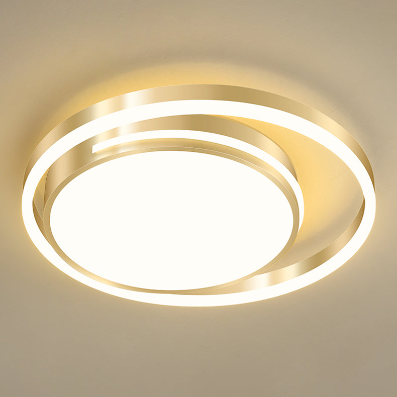 LED Flush Mounted Ceiling Lights Ring Contemporary Lighting Fixture for Bedroom