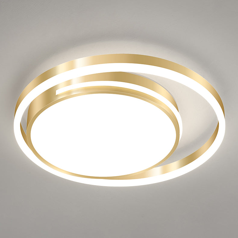 LED Flush Mounted Ceiling Lights Ring Contemporary Lighting Fixture for Bedroom