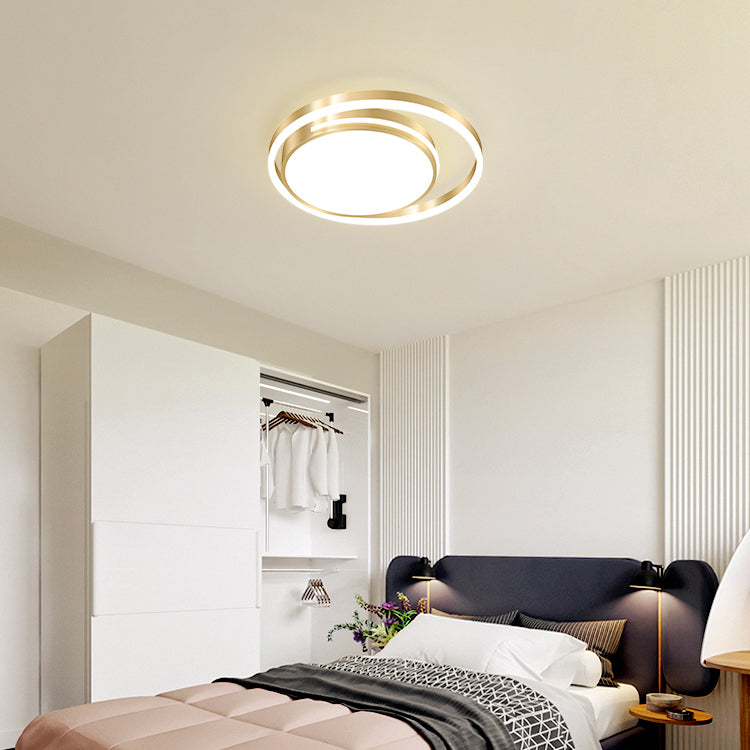 LED Flush Mounted Ceiling Lights Ring Contemporary Lighting Fixture for Bedroom