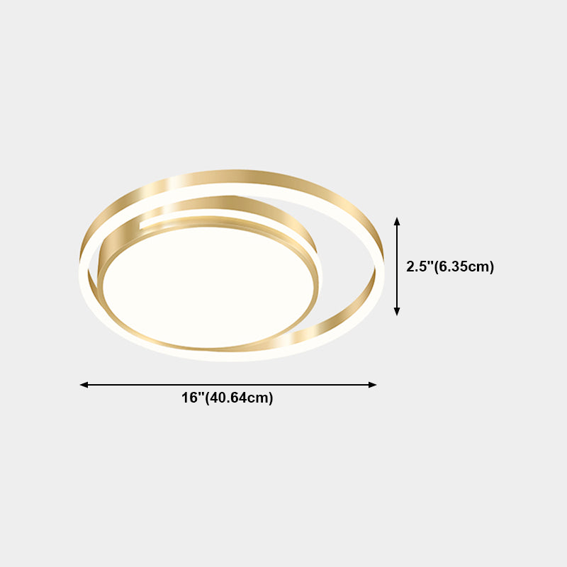 LED -Flush -Deckenlichter Ring zeitgenössische Beleuchtungsstoffe für Schlafzimmer