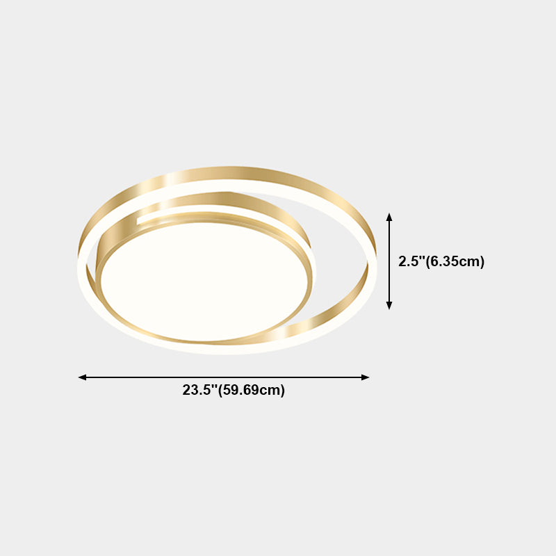 LED -Flush -Deckenlichter Ring zeitgenössische Beleuchtungsstoffe für Schlafzimmer