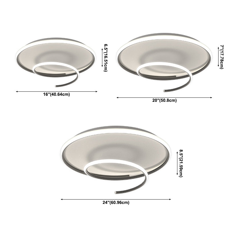 Lijn vorm LED plafondlamp Modern Iron 1 Light Flush Mount voor eetkamer slaapkamer