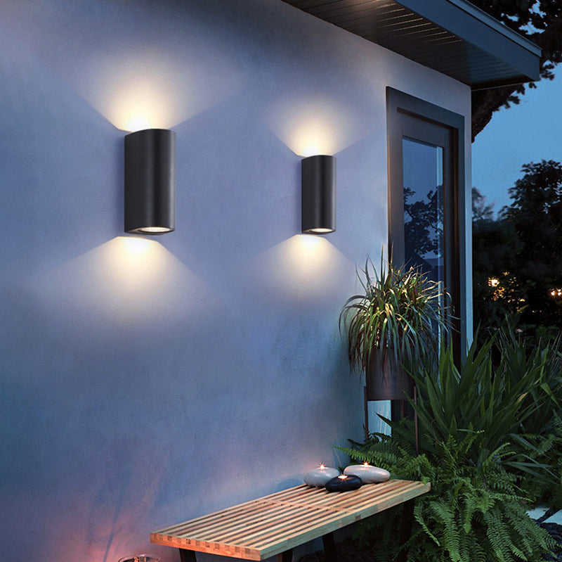 Multi lumières Géométriques Loues murales de style moderne Metal Wall Washer Sconce en noir