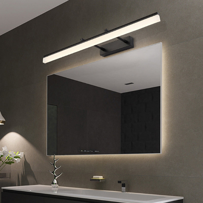 Modern Style Linear Vanity Wall Lights Metal 1 Light Vanity Mirror Lights in Black