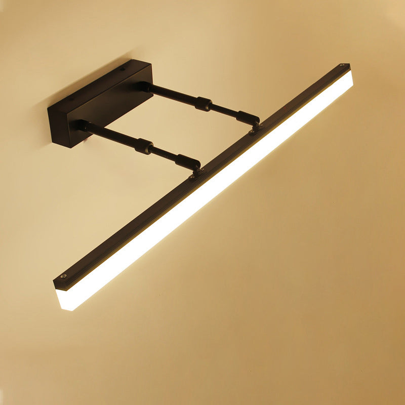 Modern Style Linear Vanity Wall Lights Metal 1 Light Vanity Mirror Lights in Black