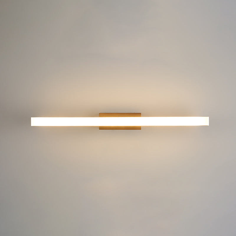 1 lichte lineaire ijdelheid wandlampen moderne stijl houten ijdelheid spiegelverlichting