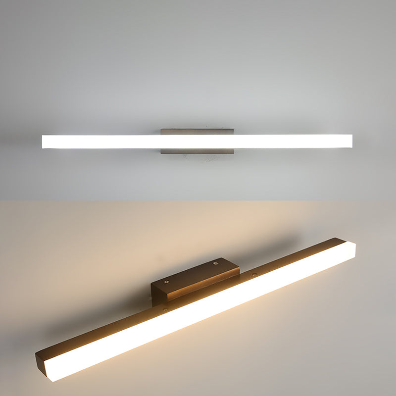 1 lichte lineaire ijdelheid wandlampen moderne stijl houten ijdelheid spiegelverlichting