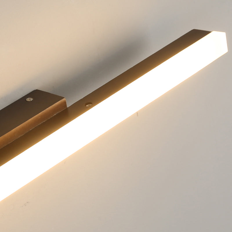 1 lichte lineaire ijdelheid wandlampen moderne stijl houten ijdelheid spiegelverlichting