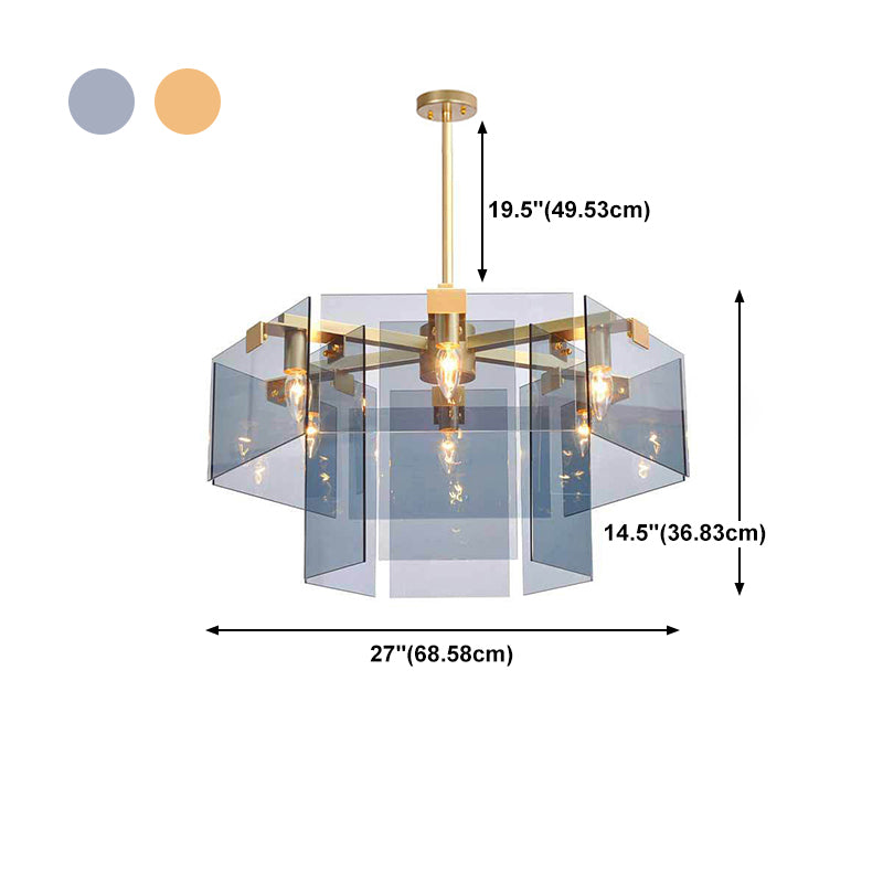 Lustre de lustre en verre de chambre à coucher