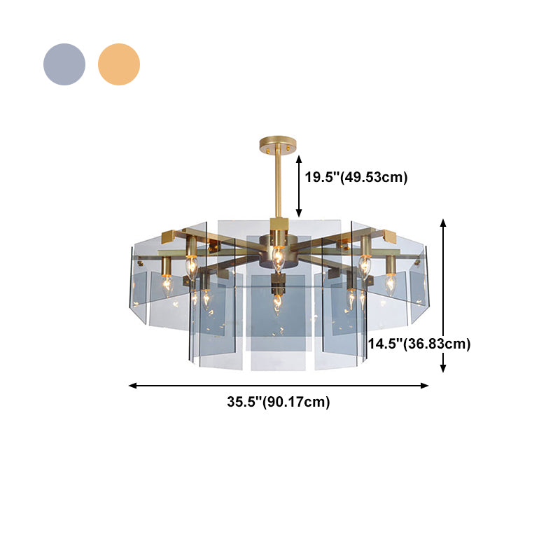 Lustre de lustre en verre de chambre à coucher