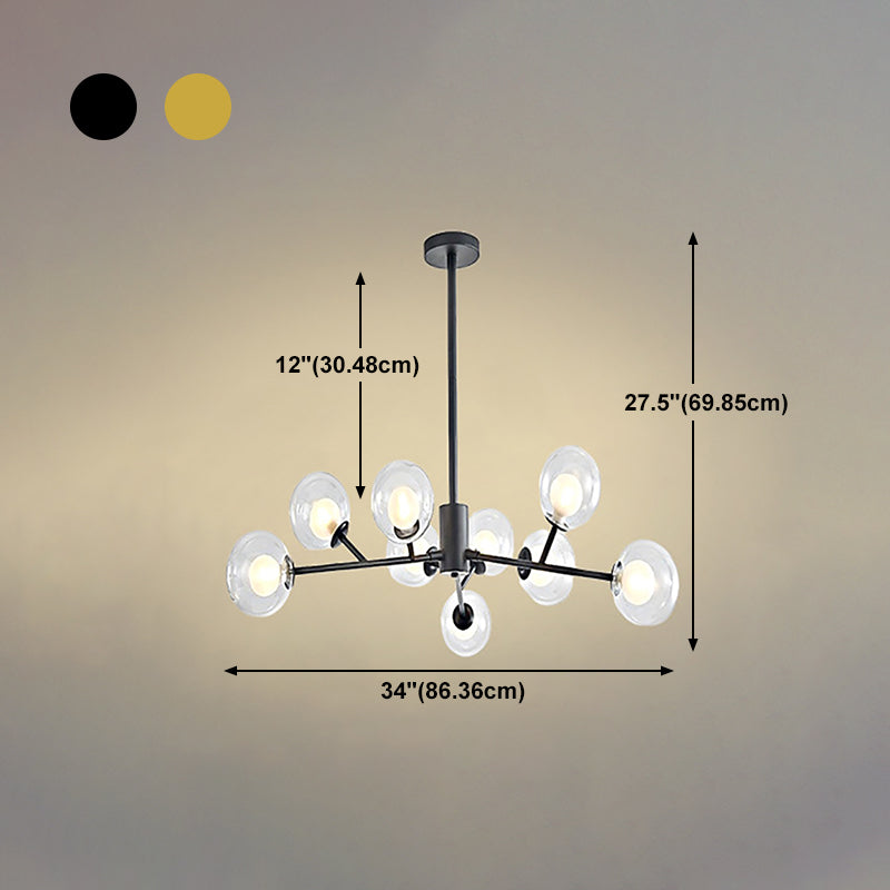 Glaskronleuchter -Beleuchtung Moderner Multi -Kopf -Kronleuchter -Anhänger Licht