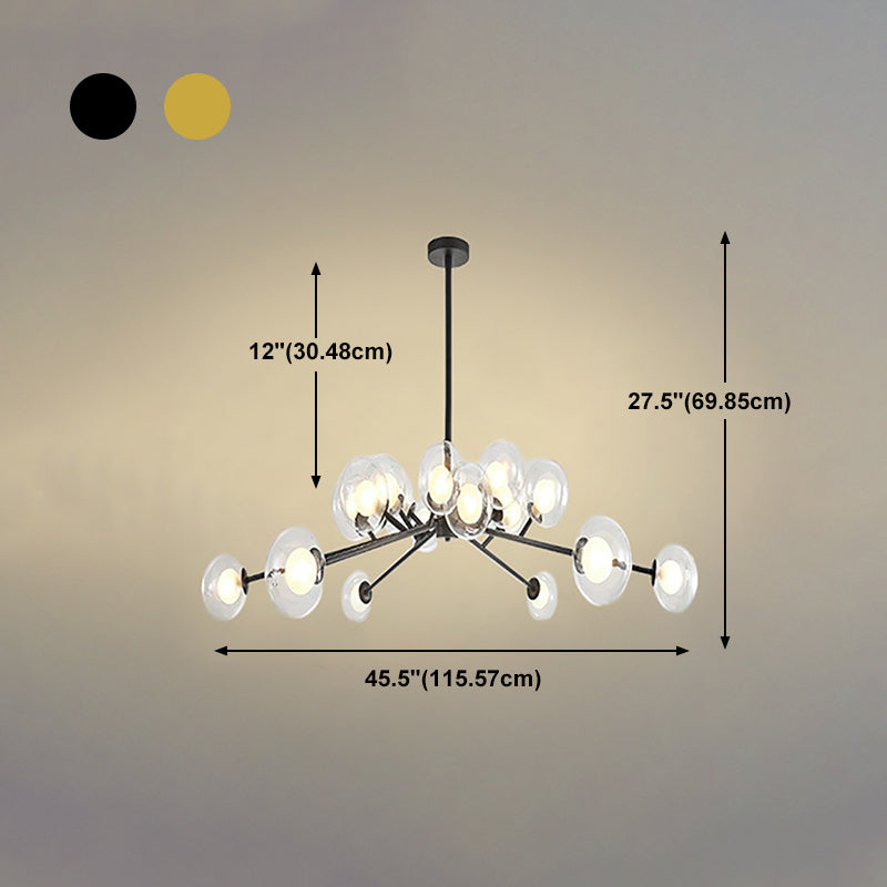 Glaskronleuchter -Beleuchtung Moderner Multi -Kopf -Kronleuchter -Anhänger Licht