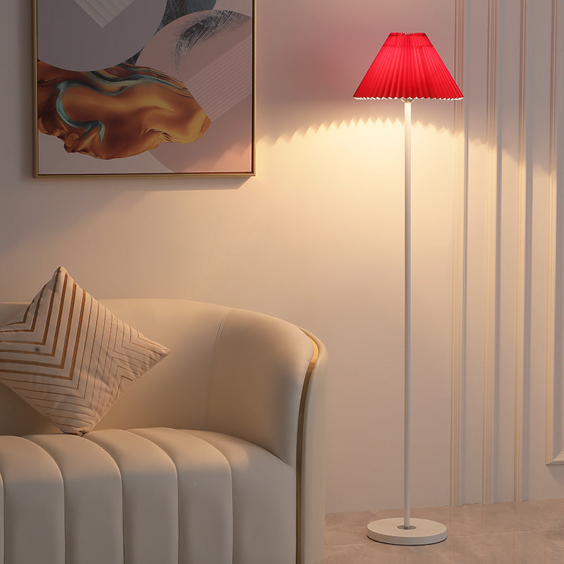 Lumière au sol de la lampe moderne avec une teinte en tissu pour le salon