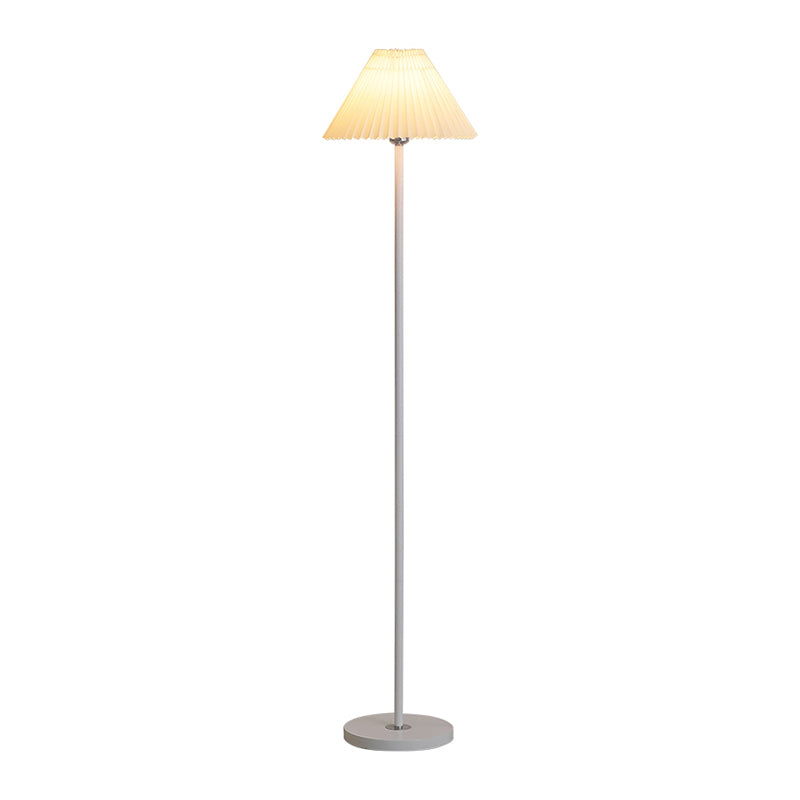 Modern Floor Lamp Household Floor Light with Fabric Shade for Sitting Room